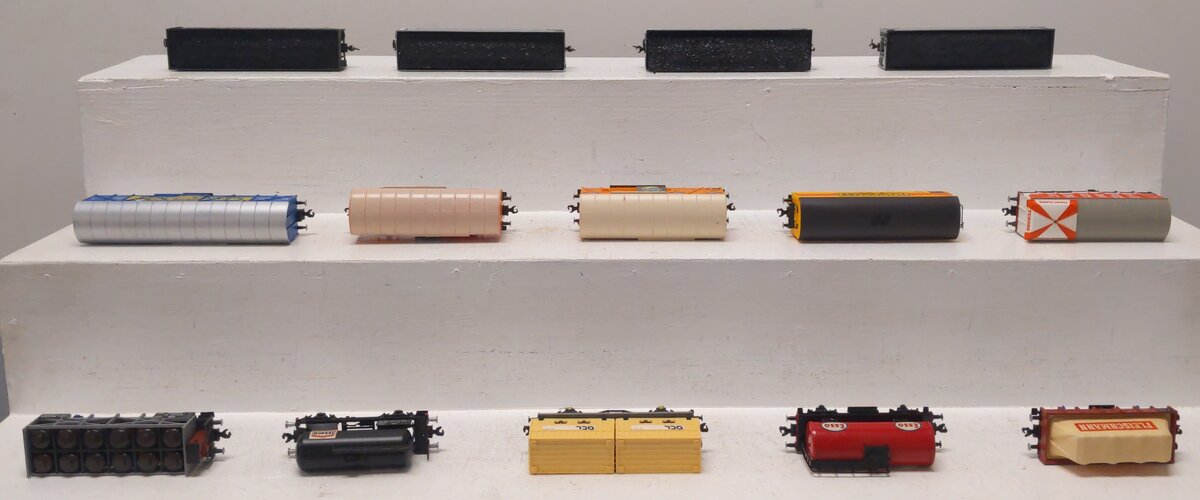 Fleischmann, Lilput & Comco HO Assorted Freight-Wagon, Tank, Flat, & Hopper[14] EX