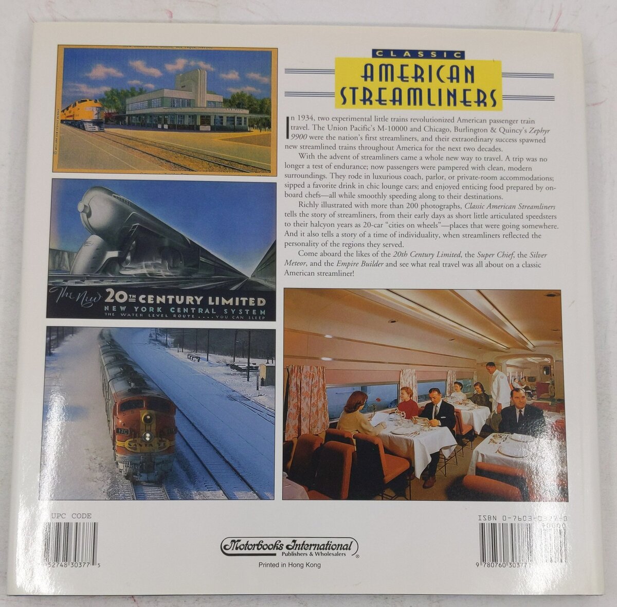 Classic American Streamliners Hardcover Book By Mike Schafer, Joe Welsh EX