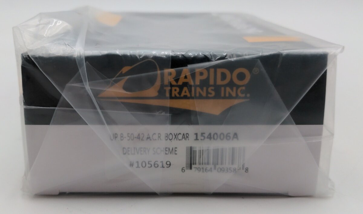 Rapido Trains 154006A HO Union Pacific 40' B-50-42 Boxcar Single Car #105619
