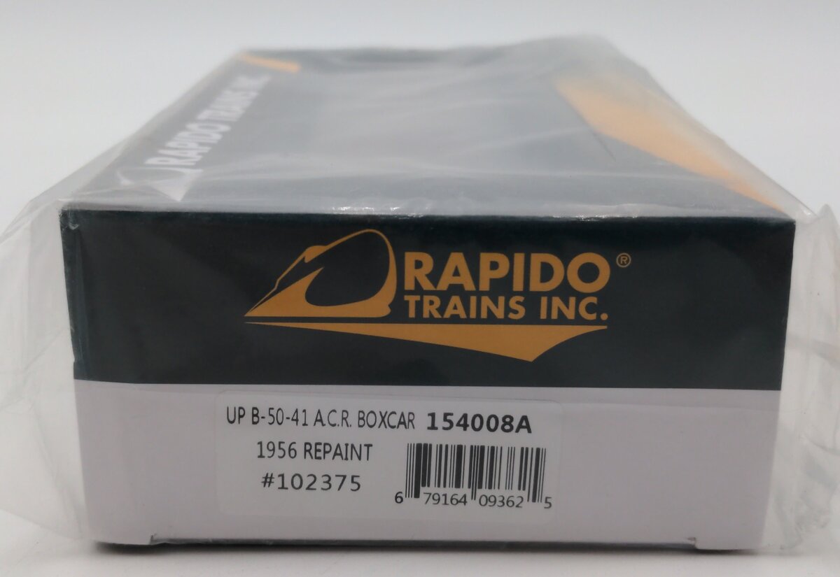 Rapido Trains 154008A HO Union Pacific 1956 Repaint 40' B-50-41 Boxcar #102375