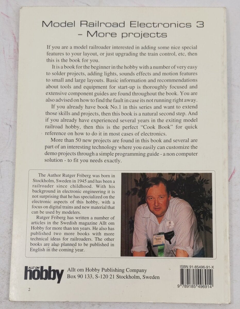 Model Railroad Electronics 3 Paperback Book By Rutger Friberg EX