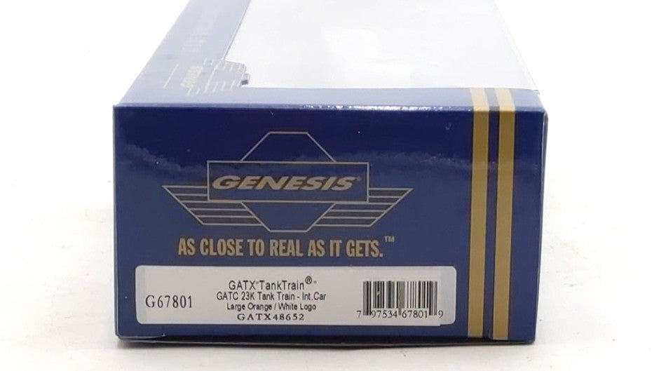 Athearn G67801 HO Genesis GATX Tank Train 23k Gallon Intermediate Car #48652