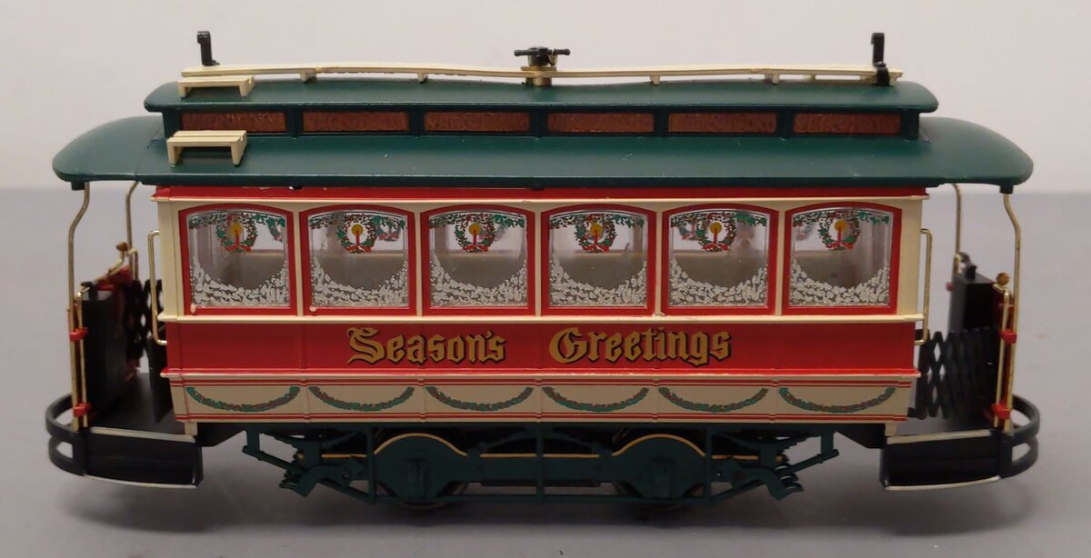 Bachmann 25017 On30 Christmas Village Steetcar Set VG/Box