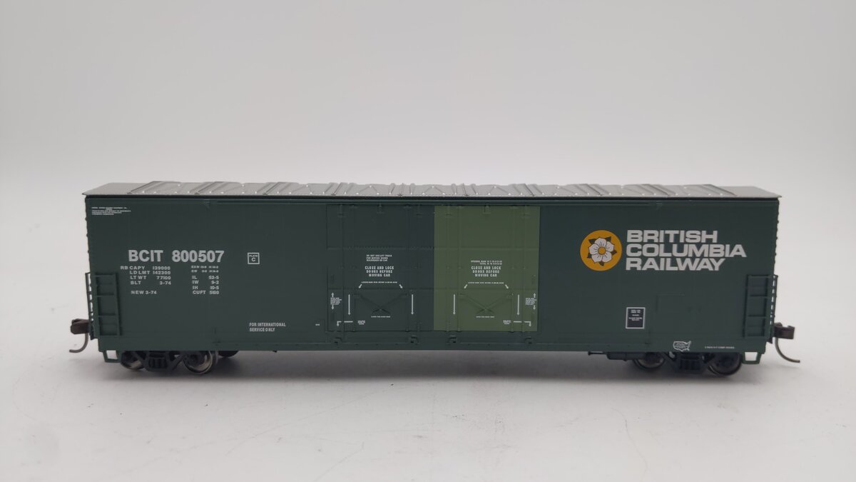 Atlas 20006770 HO British Columbia 53' Evans Double Plug Door Box Car #800507