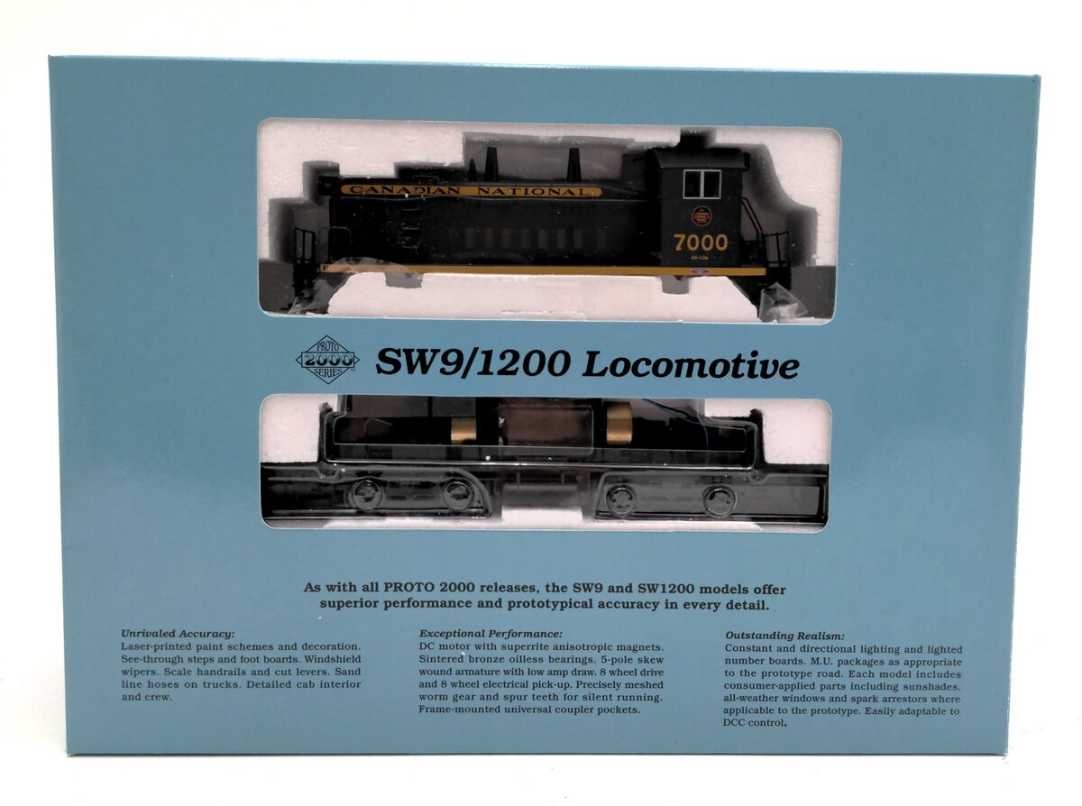 Proto 2000 88008 HO Canadian National SW9/1200 Diesel Locomotive #7000 MT/Box