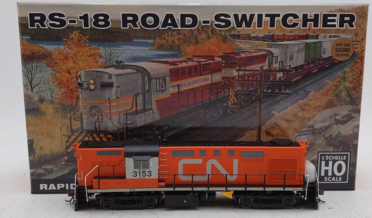 Rapido Trains 32515 HO Canadian National MLW RS-18 Diesel Locomotive #3153