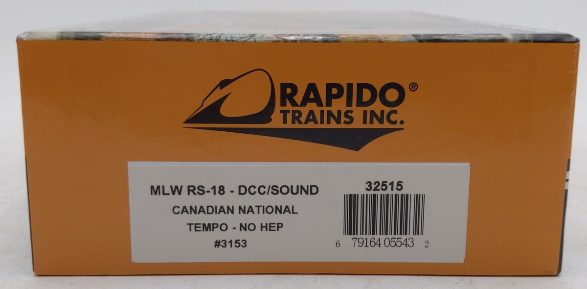 Rapido Trains 32515 HO Canadian National MLW RS-18 Diesel Locomotive #3153