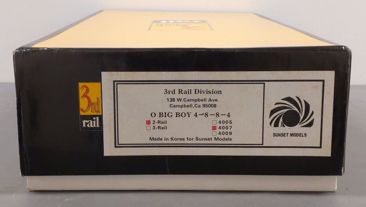 Sunset Models 4007 O BRASS UP Big Boy 4-8-8-4 Steam Loco/Tender (2-Rail) EX/Box