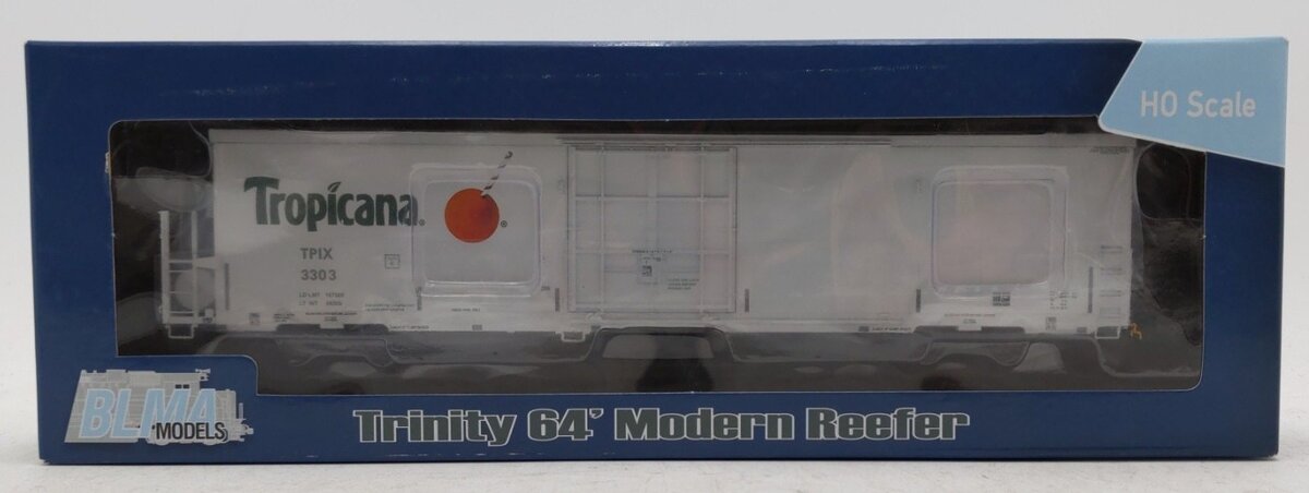BLMA Models 52719 HO Scale Tropicana Trinity 64' Reefer #3303