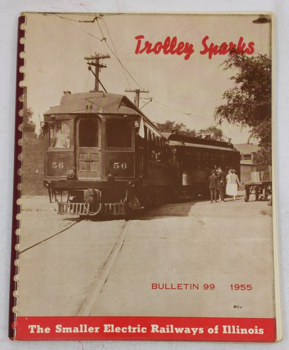 Trolley Sparks Bulletin.99 1955 Spiral Bound Book By B.J. Misek VG