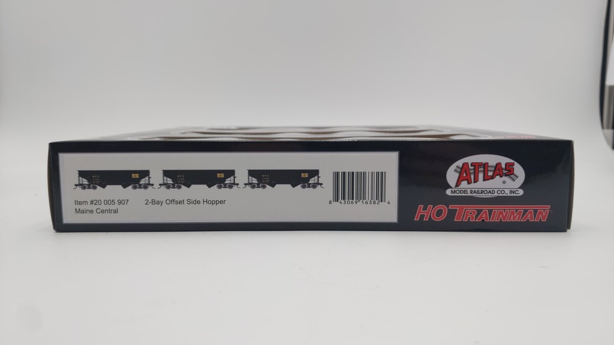 Atlas 20005907 HO Maine Central 2-Bay Offset Hopper (Set of 3)