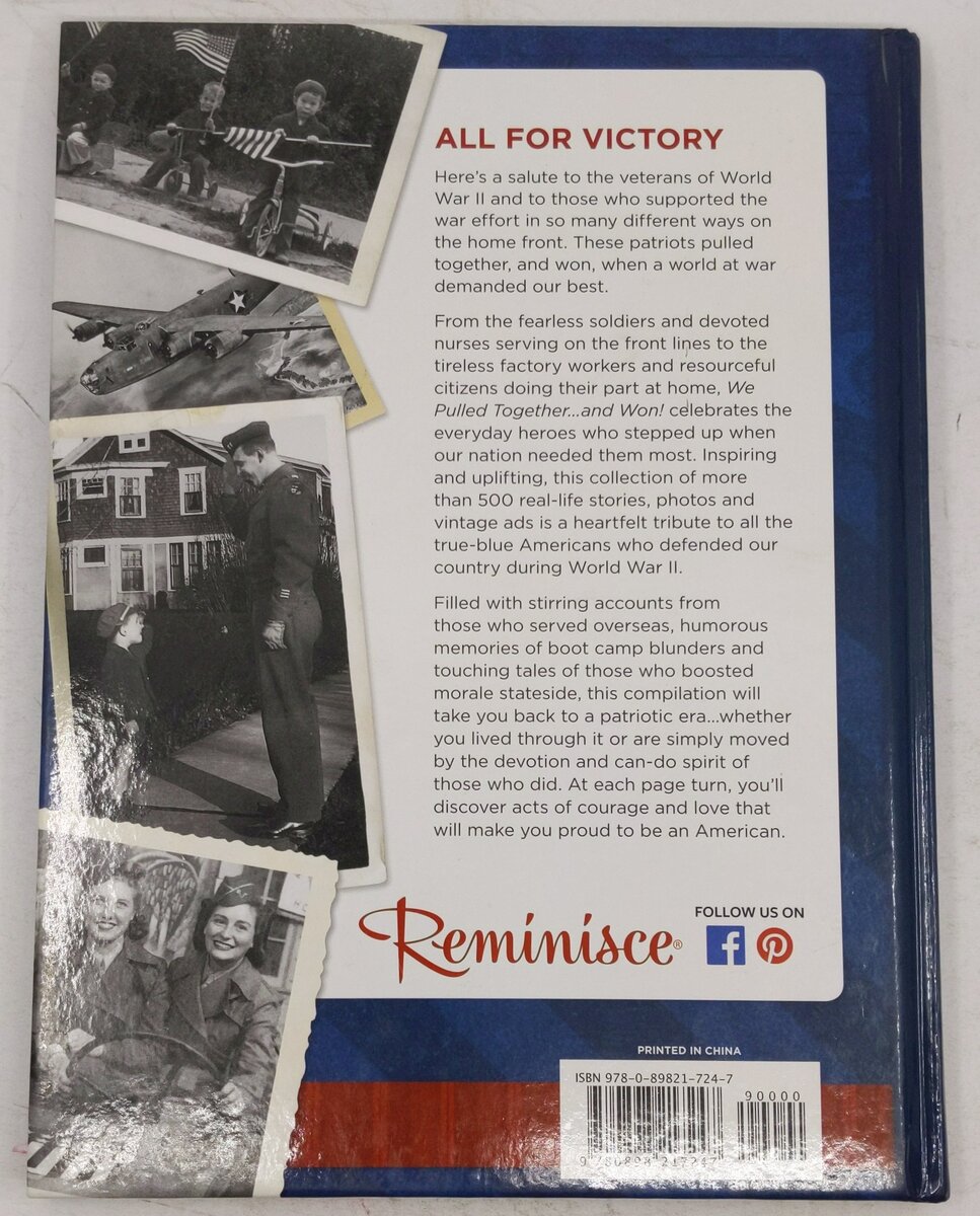 Reminisce We Pulled Together.. And Won Hardcover Book EX