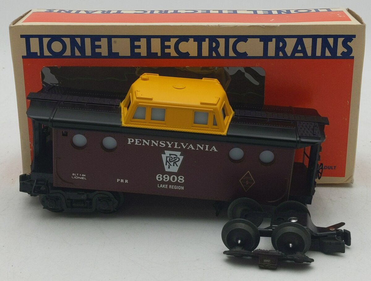 Lionel 6-6908 O Gauge Pennsylvania Illuminated Porthole Caboose/Box