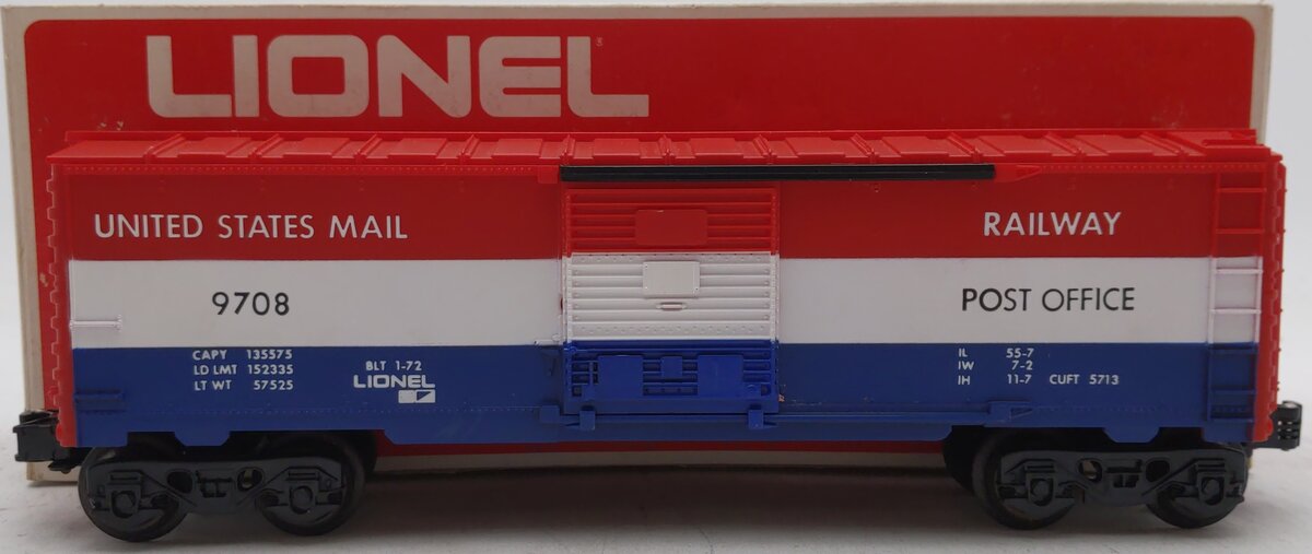 Lionel 6-9708 O Gauge United States Mail Boxcar EX/Box
