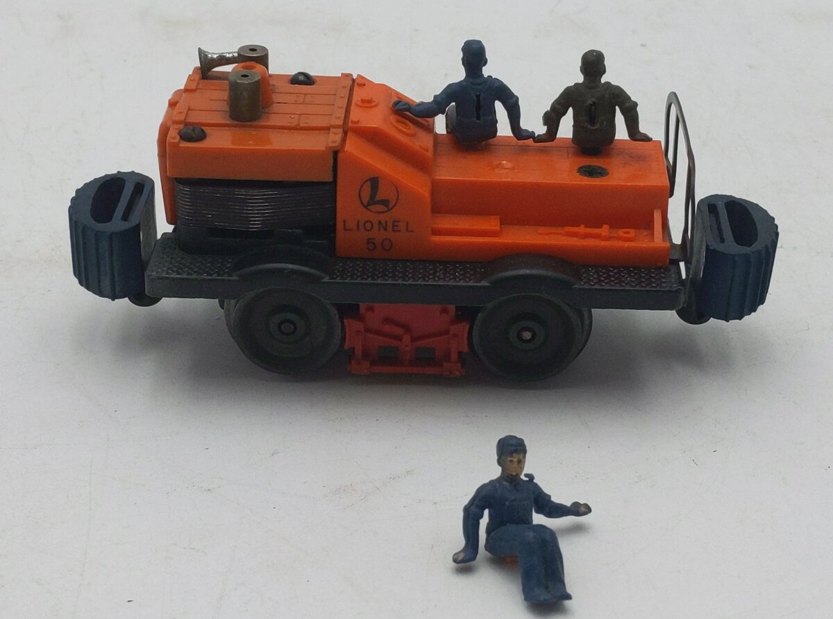 Lionel 50 Vintage O Postwar Motorized Gang Car w/3 Figures VG