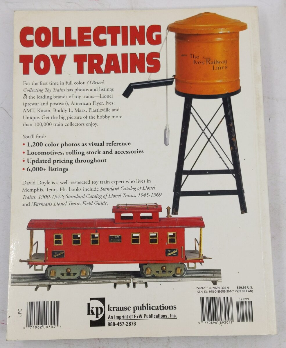 O'Brien's Collecting Toy Trains Paperback Book By David Doyle VG