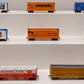 AHM HO Scale Assorted Freight Cars-Boxcars, Covered Hopper, & Loaded Gondola[10] EX