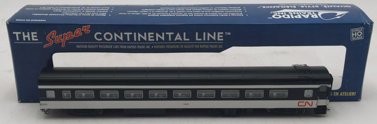 Rapido Trains 100027 HO Scale CN Rail Lightweight Voiture Coach #5549 EX/Box