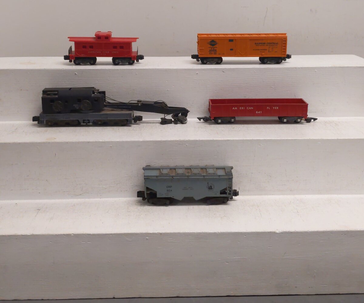 American Flyer Vintage S Postwar Freight Cars # 924, 641, 24403, 944 & 806 [5] VG
