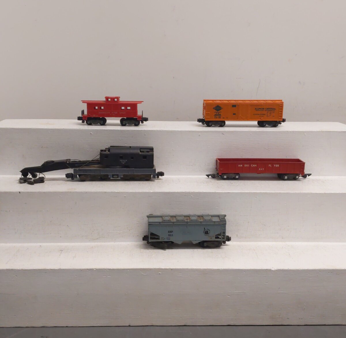 American Flyer Vintage S Postwar Freight Cars # 924, 641, 24403, 944 & 806 [5] VG