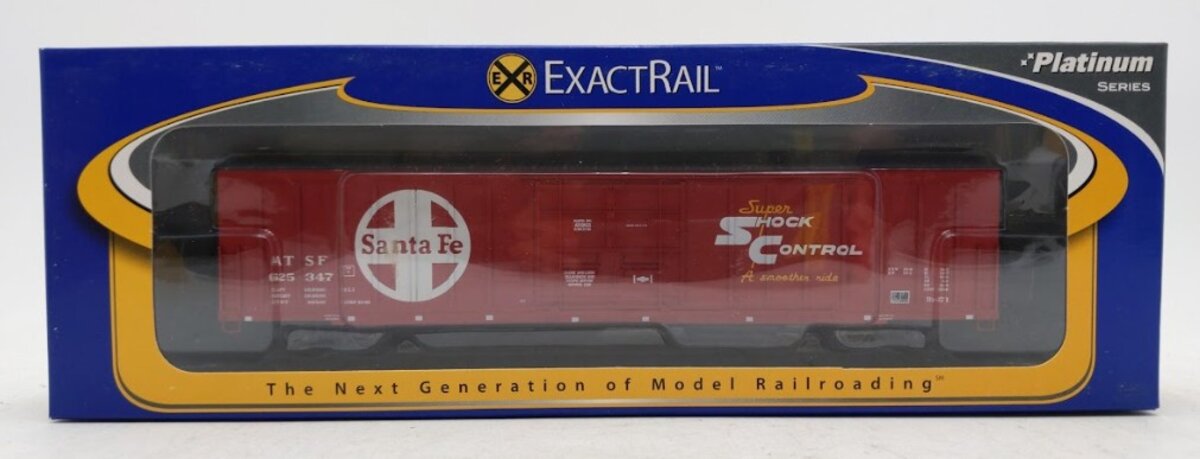 ExactRail EP-80515-4 HO Santa Fe PC&F 62' Insulated Box Car #625347