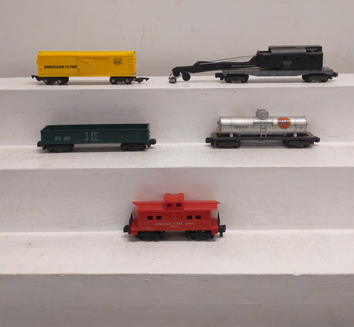 American Flyer S Postwar Freight Cars # 925, 931, 639, 24543 & 806 [5] EX