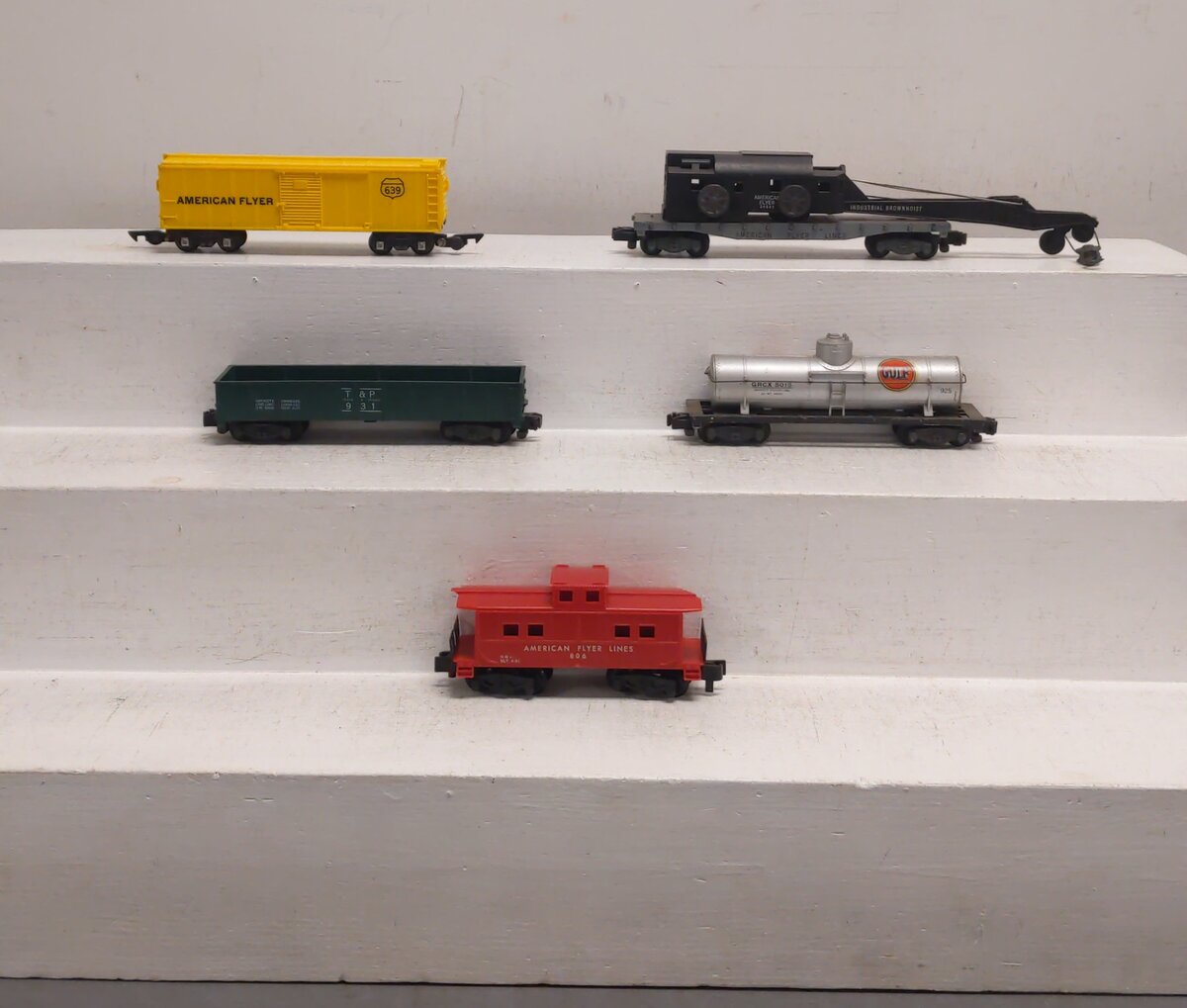 American Flyer S Postwar Freight Cars # 925, 931, 639, 24543 & 806 [5] EX