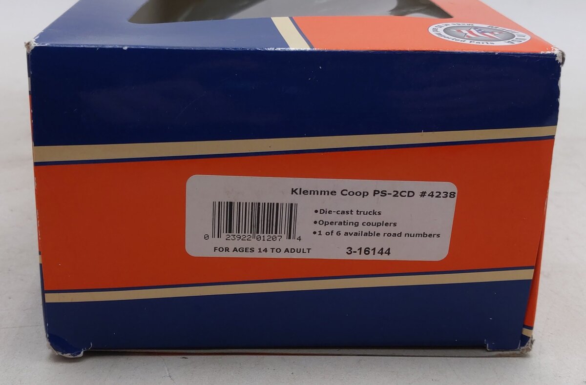 Lionel 3-16140D O Klemme Coop PS-2CD Covered Hopper #4238