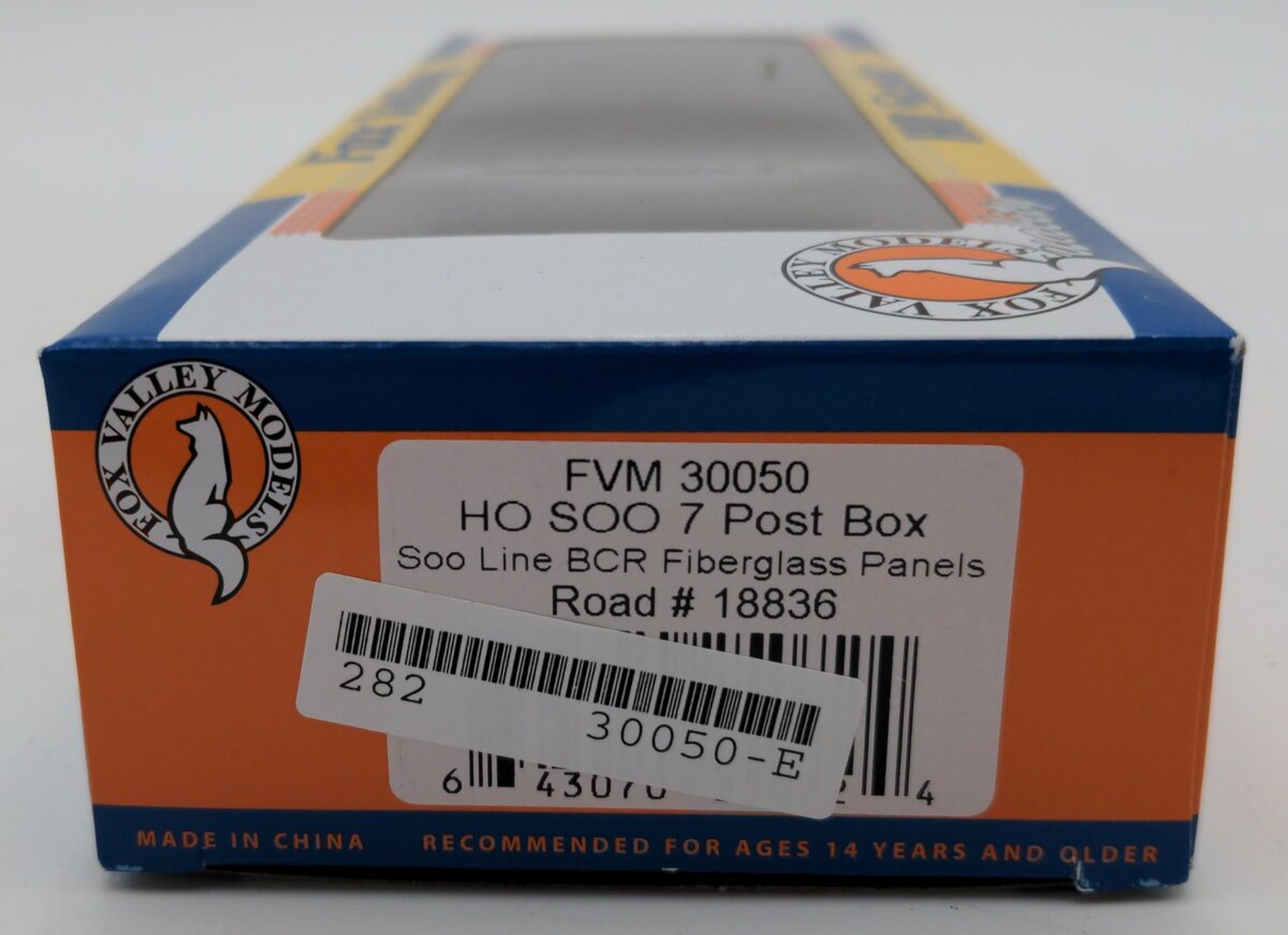 Fox Valley Models 30050 HO SOO 7 Post Boxcar #18836
