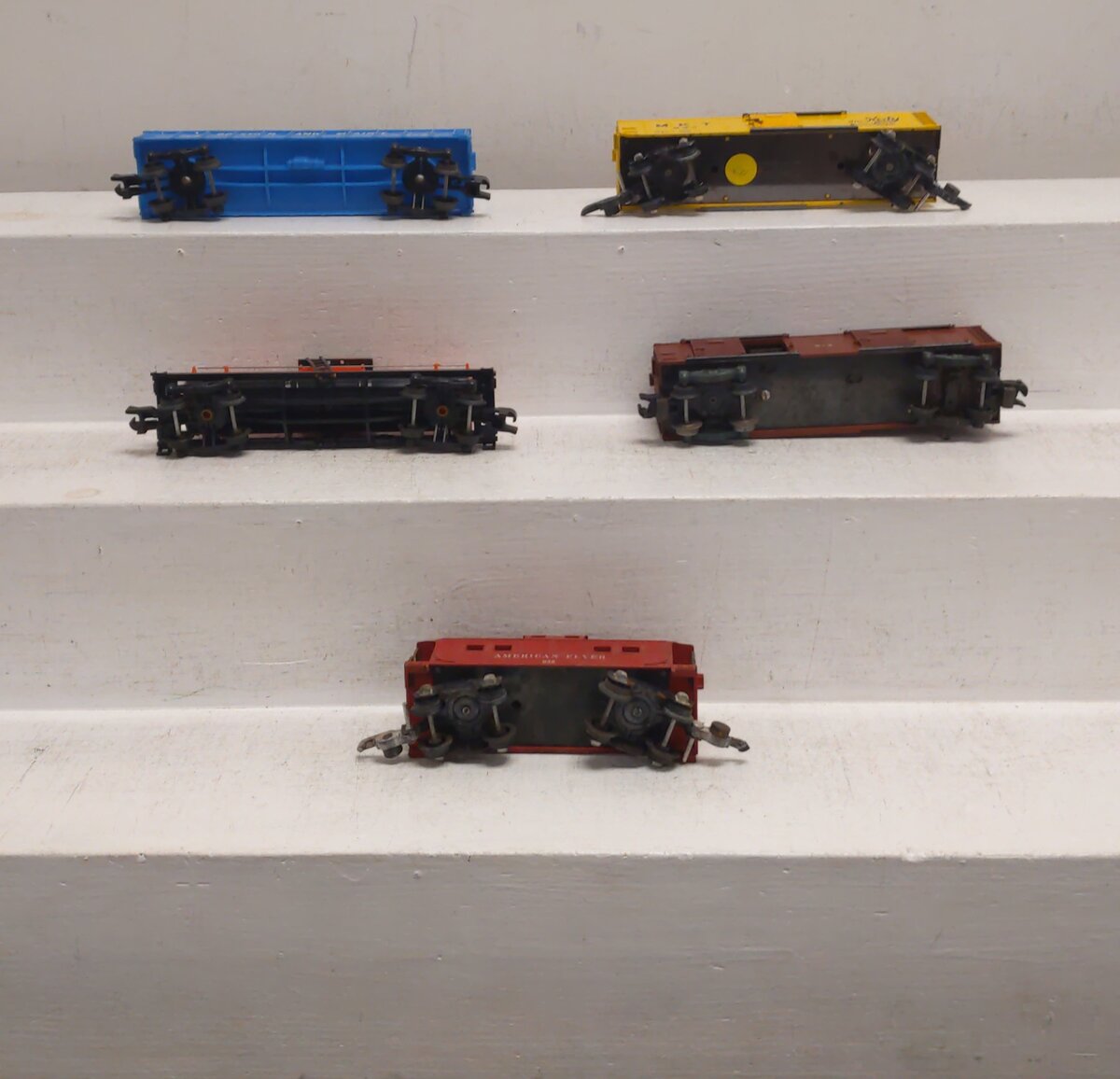 American Flyer S Postwar Freight Cars # 637, 24124, 974, 24329 & 638 [5] EX