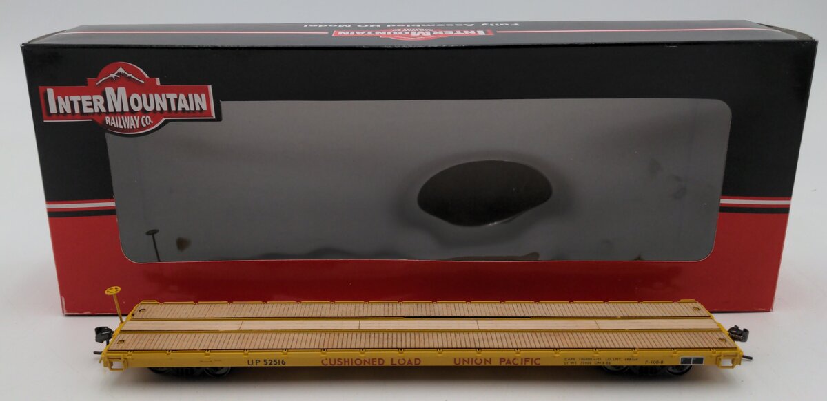 InterMountain 46404-26 HO Union Pacific 60' Wood Deck Flat Car #52516