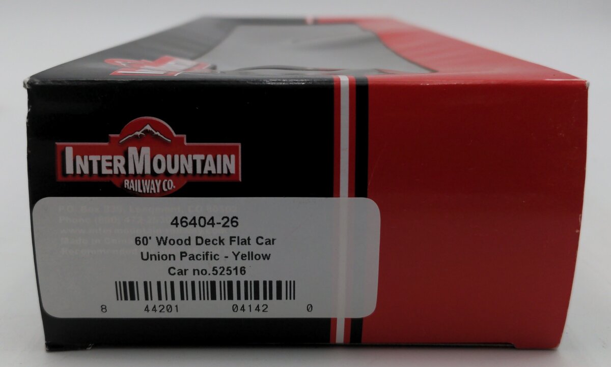 InterMountain 46404-26 HO Union Pacific 60' Wood Deck Flat Car #52516
