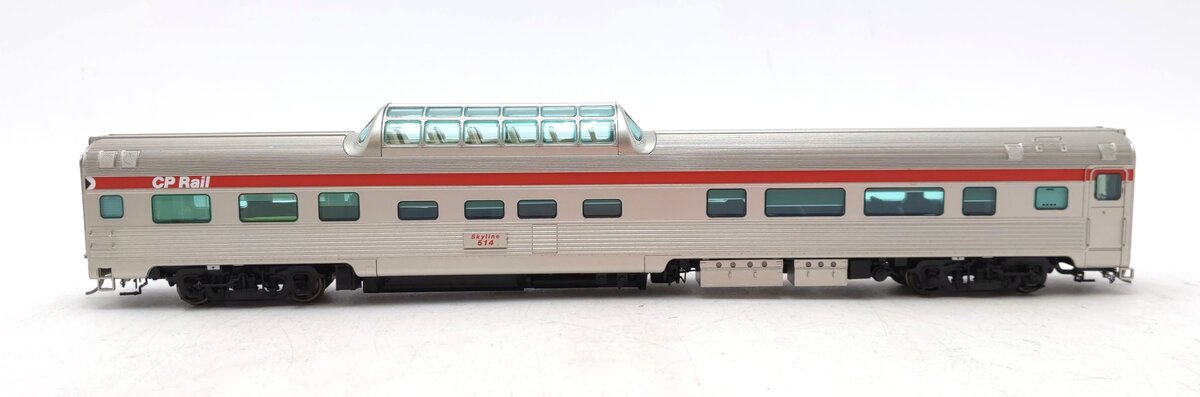 Rapido Trains 116045 HO CP Rail Action Red Budd Mid-Train Dome Car #514