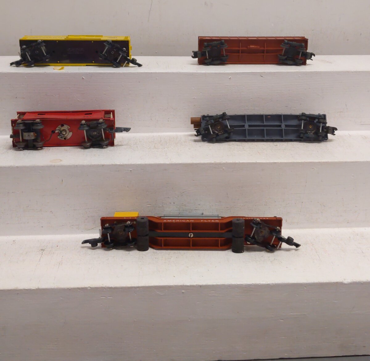 American Flyer Vintage S Postwar Freight Cars # 648, 928, 484, 941 & 639 [5] VG/Box