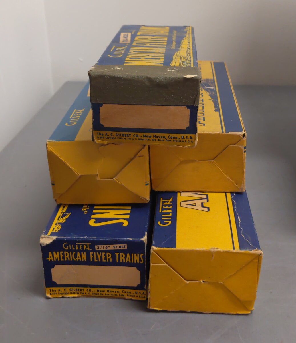 American Flyer Vintage S Postwar Freight Cars # 648, 928, 484, 941 & 639 [5] VG/Box