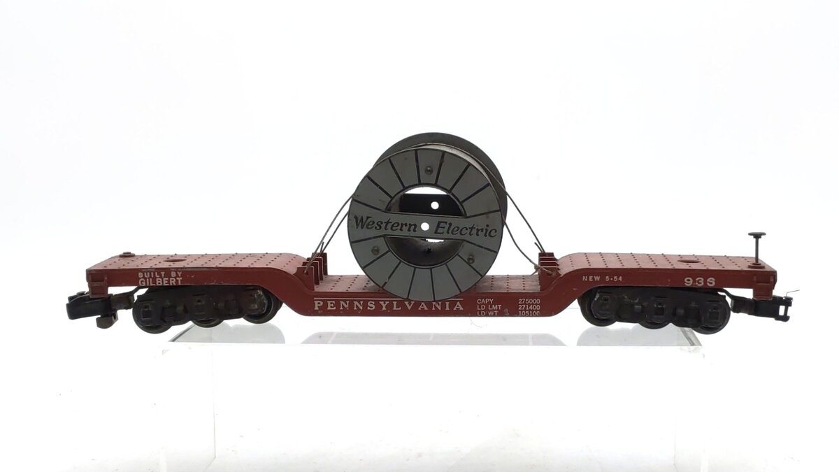 American Flyer 936 Vintage S Pennsylvania Depressed Center Flat Car VG