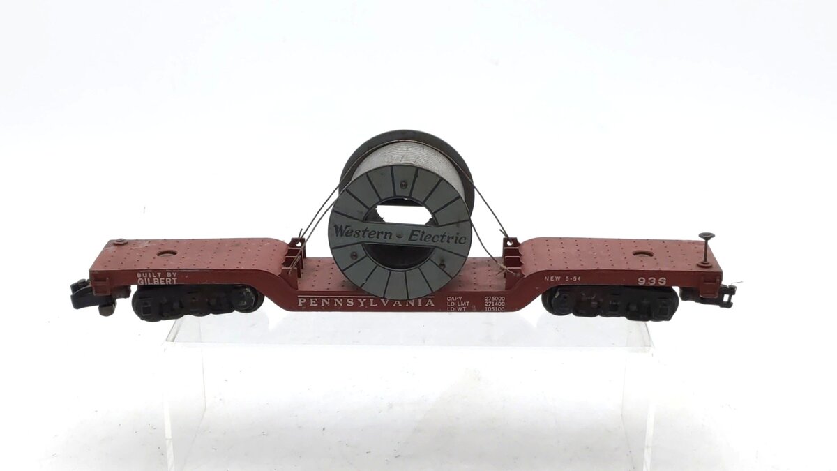 American Flyer 936 Vintage S Pennsylvania Depressed Center Flat Car VG