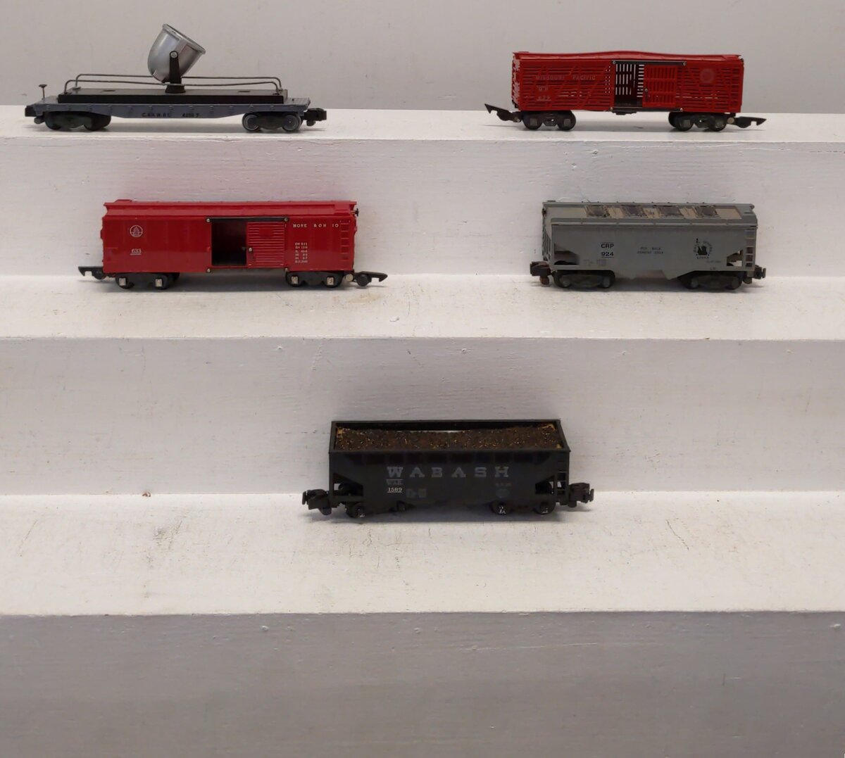American Flyer Vintage S Freight Cars # 629, 924, 633, 934 & Custom Hopper [5]