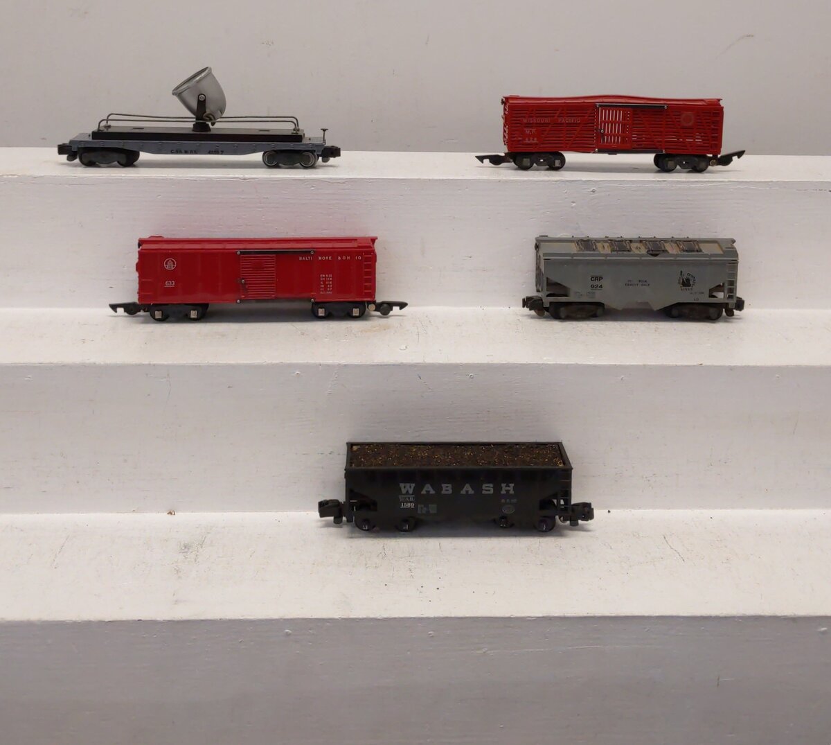 American Flyer Vintage S Freight Cars # 629, 924, 633, 934 & Custom Hopper [5]