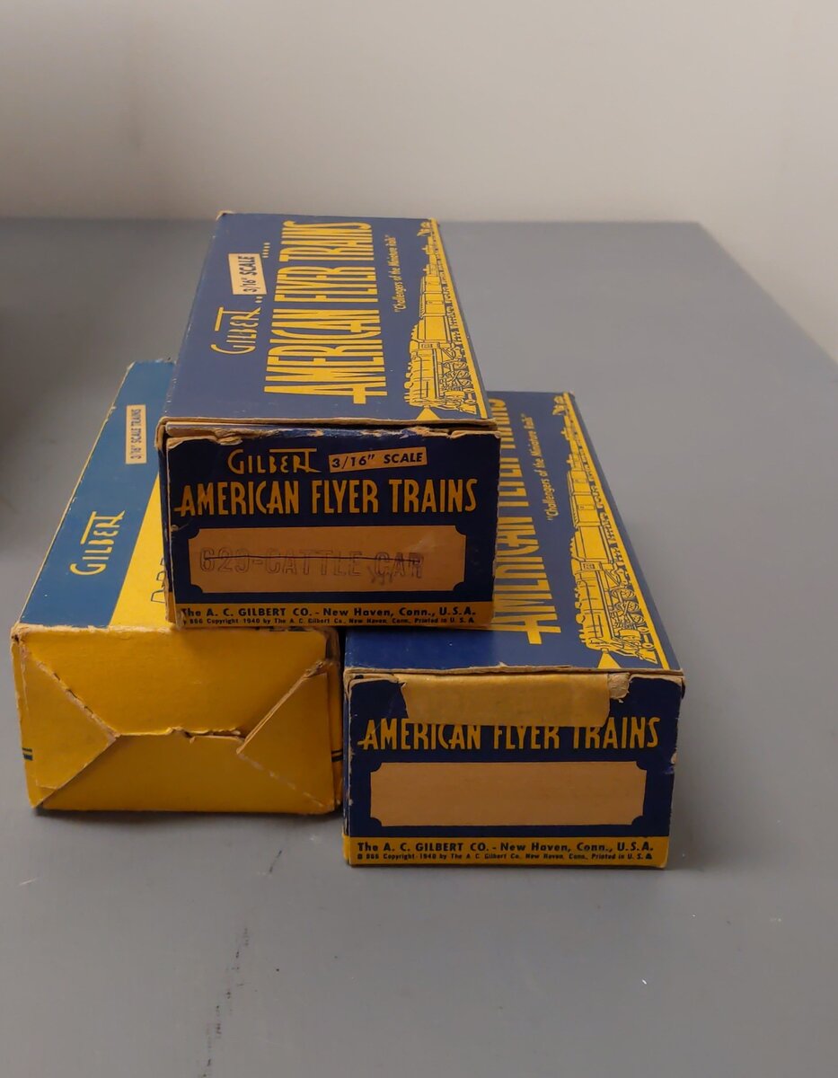 American Flyer Vintage S Postwar Freight Cars # 24546, 631, 629, 625G & 941 [5] EX