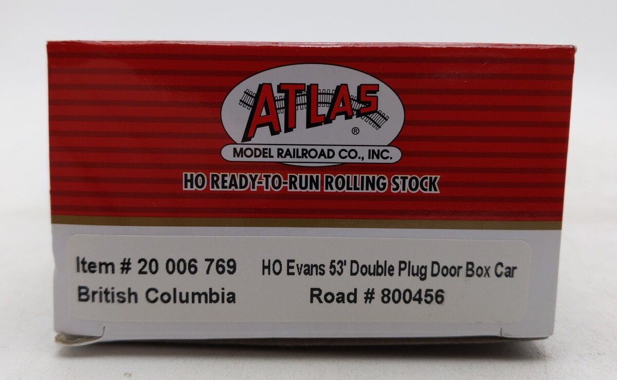 Atlas 20006769 HO British Columbia 53' Evans Double Plug Door Box Car #800468