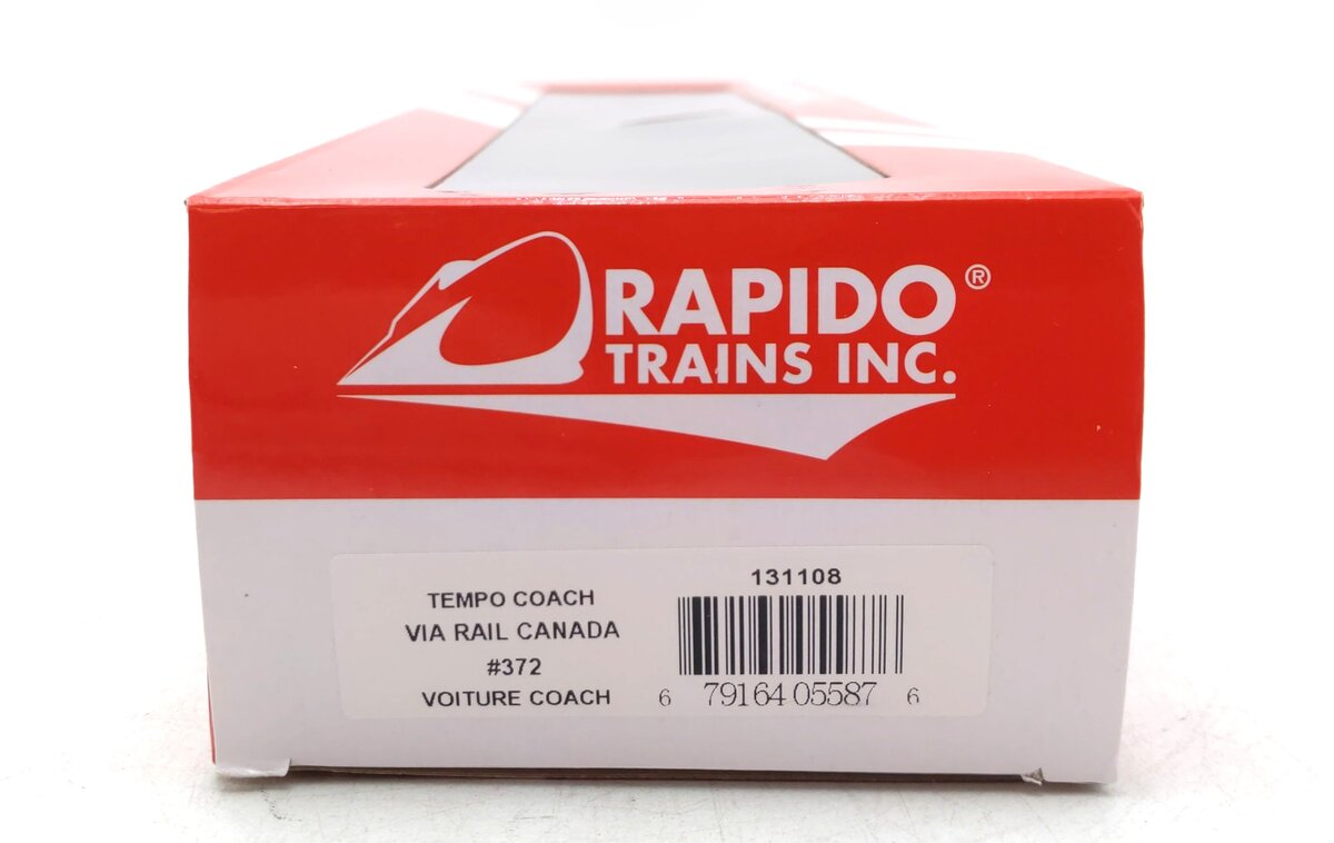 Rapido Trains 131108 HO VIA Rail Tempo Coach #372