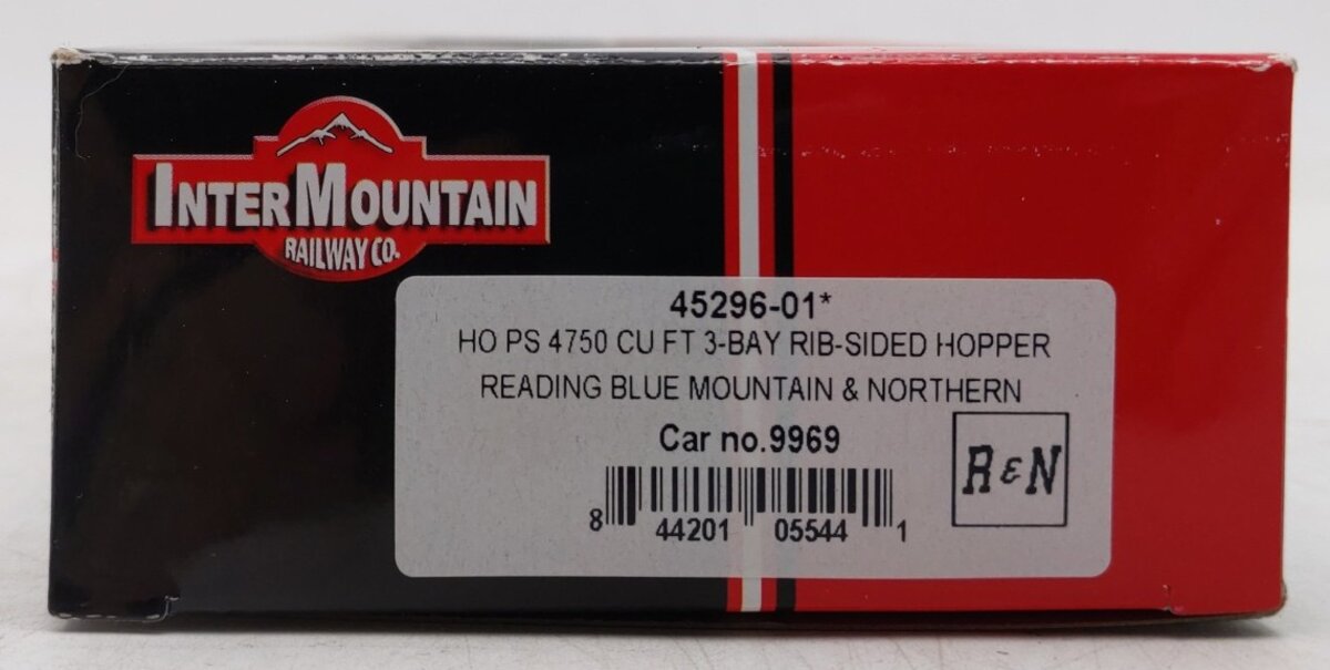 InterMountain 45296-01 HO Scale RBMN 4750 3-Bay Rib-Sided Covered Hopper #9969