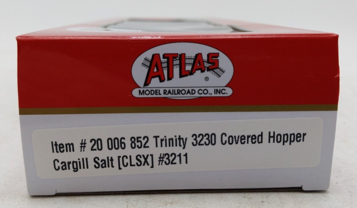 Atlas 20006852 HO Cargill Salt CLSX Trinity 3230 3-Bay Covered Hopper RTR #3211