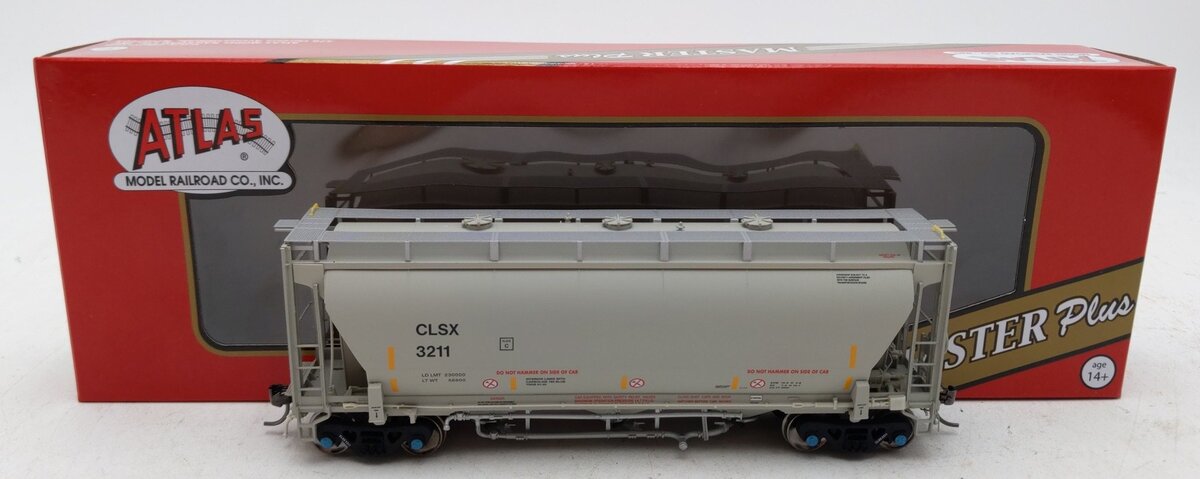 Atlas 20006852 HO Cargill Salt CLSX Trinity 3230 3-Bay Covered Hopper RTR #3211