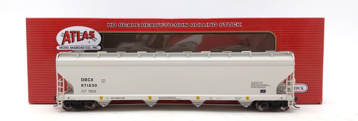 Atlas 20006020 HO DBCX ACF 5800 4-Bay Plastics Covered Hopper Car #971230