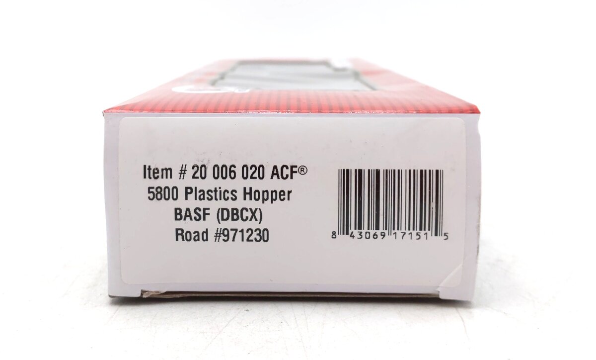 Atlas 20006020 HO DBCX ACF 5800 4-Bay Plastics Covered Hopper Car #971230
