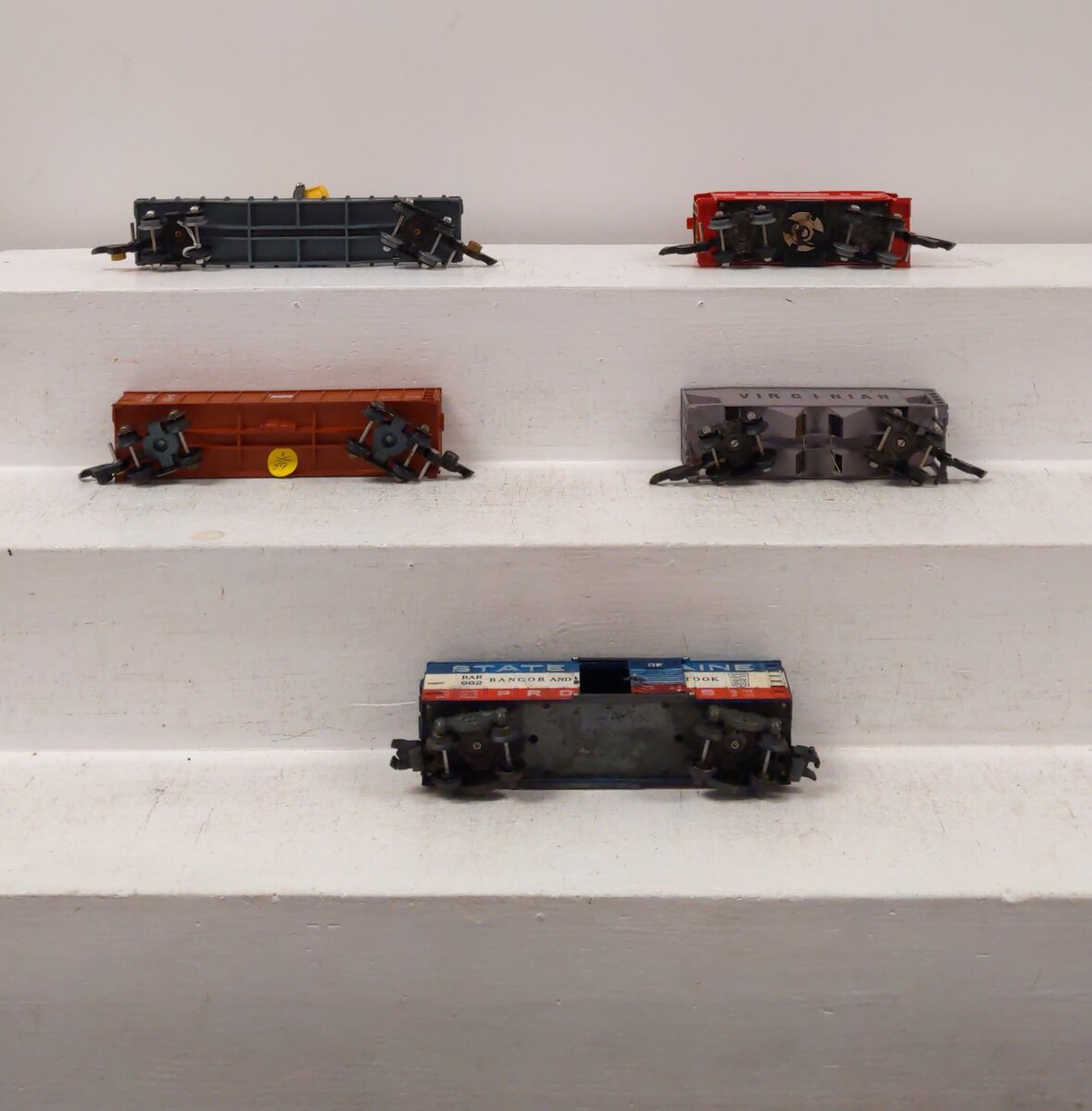American Flyer Vintage S Postwar Freight Cars # 632, 982, 641, 630 & 42597 [5] VG