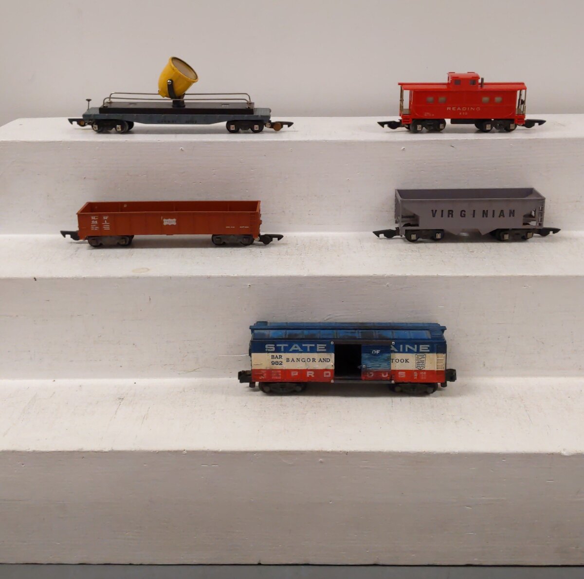 American Flyer Vintage S Postwar Freight Cars # 632, 982, 641, 630 & 42597 [5] VG