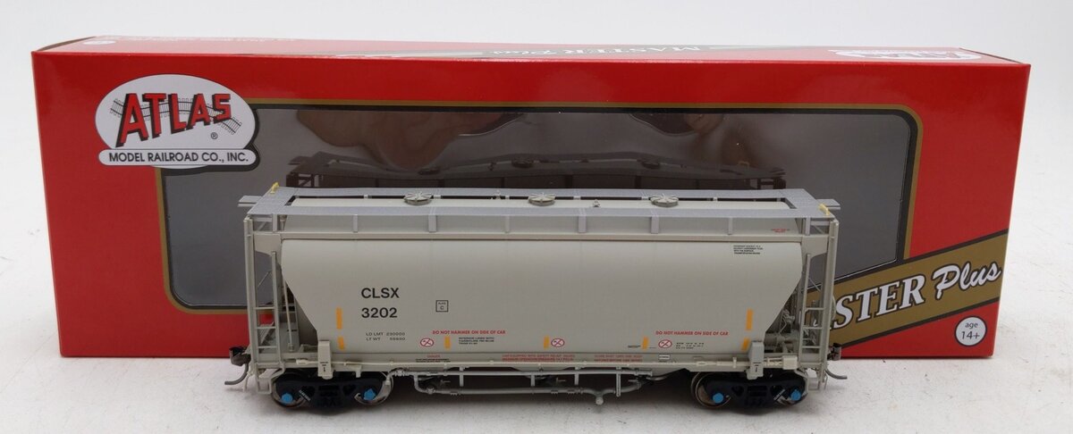 Atlas 20006849 HO Cargill Salt CLSX Trinity 3230 3-Bay Covered Hopper RTR #3202